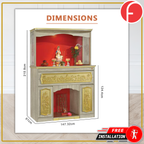 Jen Oriental Altar Table with Top Altar Cabinet Fire Resistant Altar Cabinet