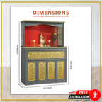 Nanci Oriental Altar Table with Top Altar Cabinet Fire Resistant Altar Cabinet