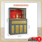 Marciano Oriental Altar Table with Top Altar Cabinet Fire Resistant Altar Cabinet