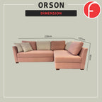 Orson 3-Seater L-Shaped Sofa with Storage High Density Foam w/ PetFriendly Options