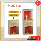 Lisha Oriental Altar Table with Top Altar Cabinet Fire Resistant Altar Cabinet