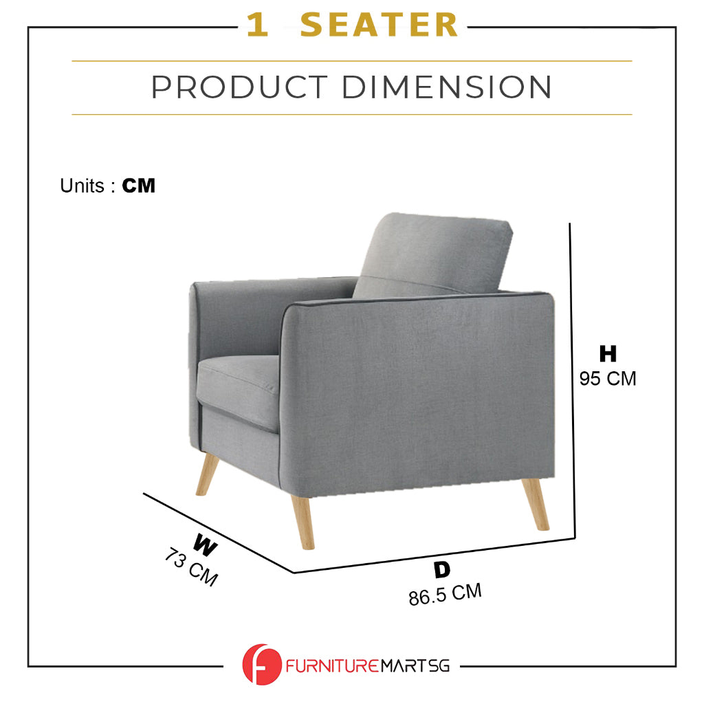 Helo Pet Friendly 1-Seater/2-Seater/3-Seater Sofa Set in 2 Colour Available