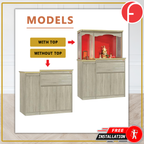 Jeremiah Oriental Altar Table with Top Altar Cabinet Fire Resistant Altar Cabinet