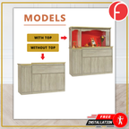 Thomas Oriental Altar Table with Top Altar Cabinet Fire Resistant Altar Cabinet