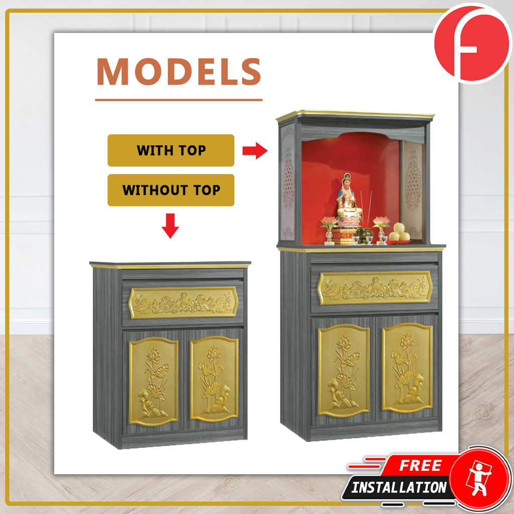 Zac Oriental Altar Table with Top Altar Cabinet Fire Resistant Altar Cabinet