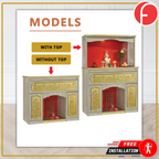 Jen Oriental Altar Table with Top Altar Cabinet Fire Resistant Altar Cabinet