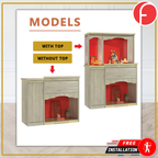 Gideon Oriental Altar Table with Top Altar Cabinet Fire Resistant Altar Cabinet