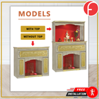 Mikayla Oriental Altar Table with Top Altar Cabinet Fire Resistant Altar Cabinet