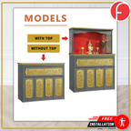 Nanci Oriental Altar Table with Top Altar Cabinet Fire Resistant Altar Cabinet
