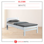 Glenn Single Size Solid Rubberwood Bed Frame Flat Plywood Base w/ Mattress Option