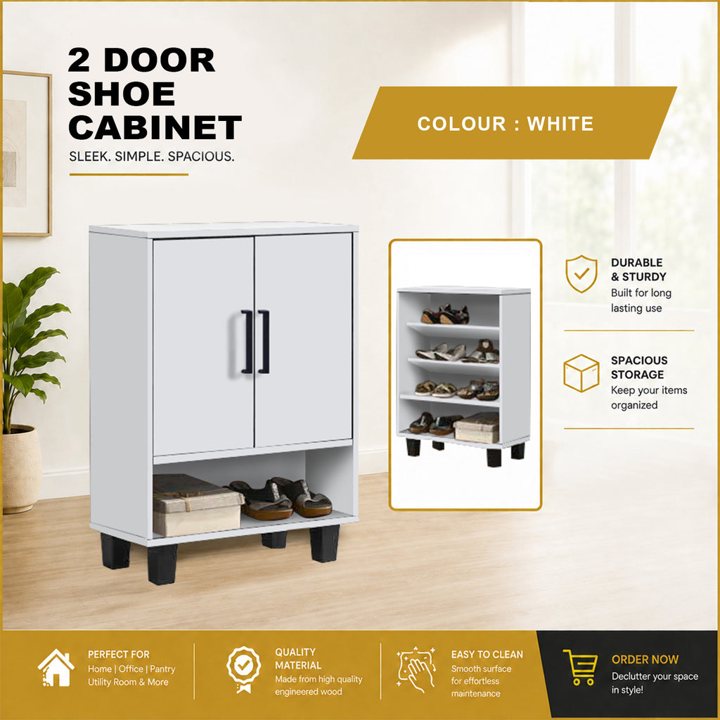 Flynn Shoe Cabinet CARB-P2 Certified Board w/ Fully Laminated Back Panel