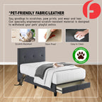 Taylor Twin Bed Frame with Drawer / Side Table  - PetFriendly Scratch-Resistant