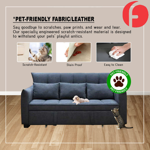Image of Lanca 3-Seater Sofa Bed High Density Comfortable with PetFriendly Options in 20 Colours