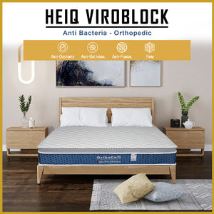 Orthocoil HEIQ Viroblock Anti Bacterial Mattress Pocket Spring - All Sizes Available