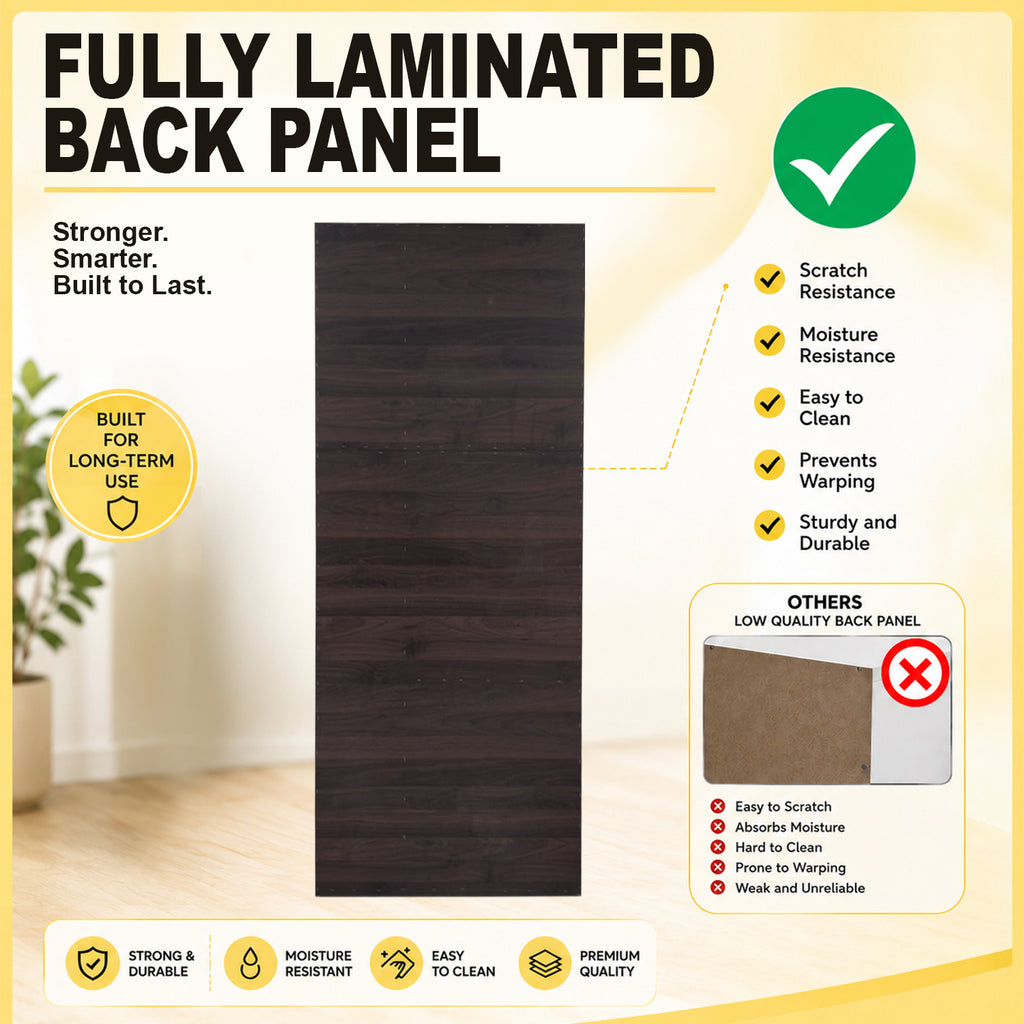 Munich Series CARB-P2 Certified Board 2-Door Shelf Wardrobe Soft Closing with TOP Cabinet Add On in 3 Colours