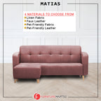Matias 1/2/3-Seater Sofa with Stool High Density Foam w/ PetFriendly Options