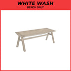 Napoli Solid Wood Dining Set Table with Chair and Bench - Available in Natural and Walnut Colour