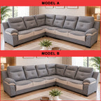 Lowen 5-Seater L-Shaped Corner Sofa with Pet-Friendly Fabric Scratch & Claw-Resistant