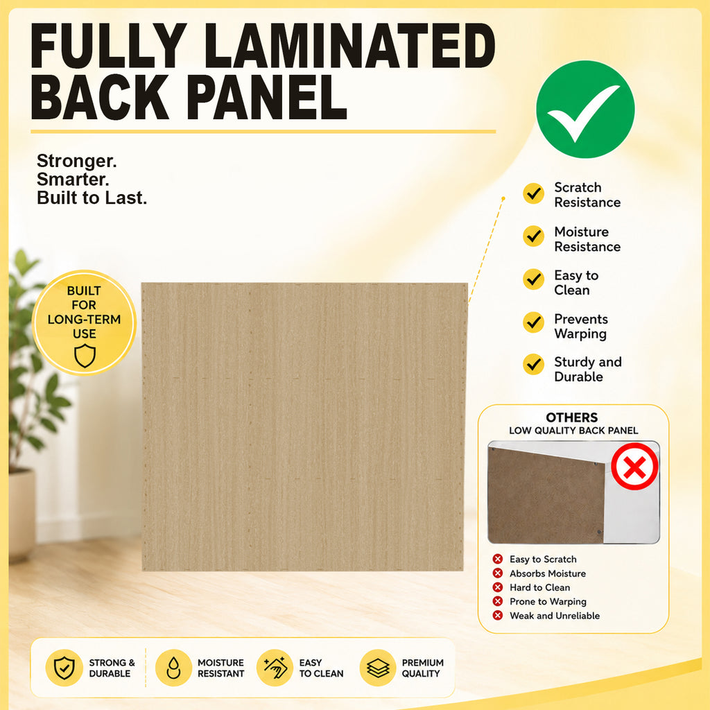 Fredo Chest of Drawers CARB-P2 Certified Board with Cabinet Full Laminated Back Panel
