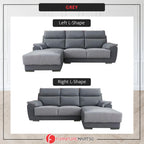 Becca 3-Seater L-Shaped Sofa with Chaise PetFriendly Fabric Scratch-Resistant