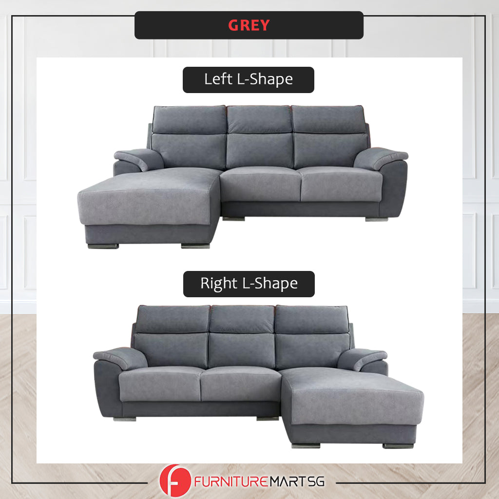 Becca 3-Seater L-Shaped Sofa with Chaise PetFriendly Fabric Scratch-Resistant