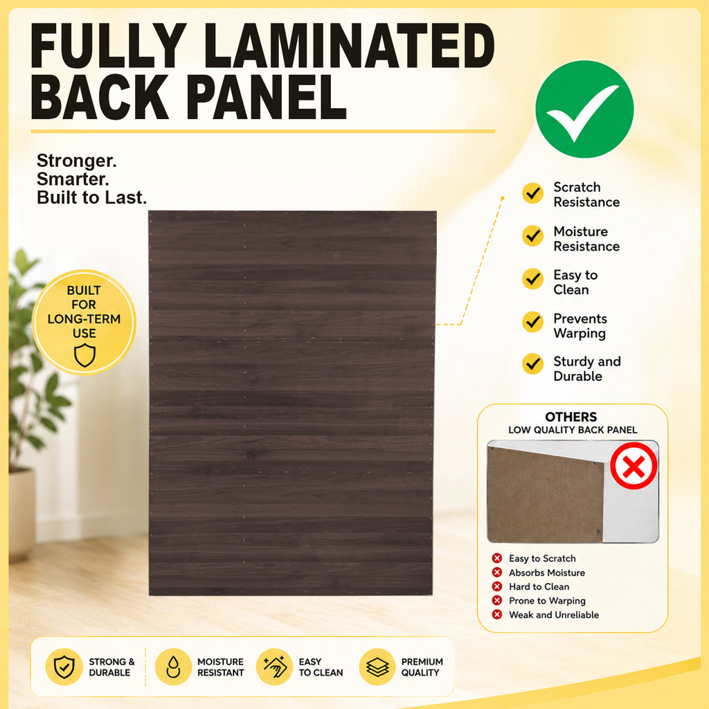 Devin Premium Chest of Drawers CARB-P2 Certified Board Full Laminated Back Panel