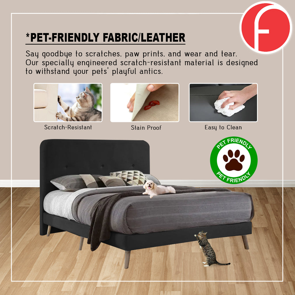 Diomire Yancy Divan Bed Frame w/ Mattress - PetFriendly Scratch-Resistant -All Sizes