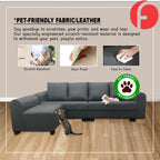 Logan 4 Seater With Chaise in 48 Colour - w/ PetFriendly Options