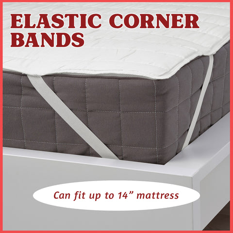 Diomire Mattress Protector Anti Dust-mite Mattress Topper with Elastic Band - All Sizes Available