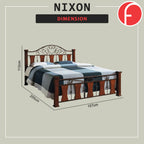 Suzana Series 1 Metal Bed Frame Copper / White In Queen Size w/ Mattress