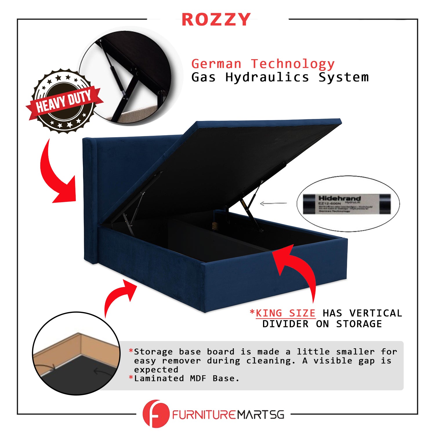 OrthoCoil Rozzy 14" SBD Storage Bed Pet Friendly Scratch-Resistant Fabric - With Mattress Add-On