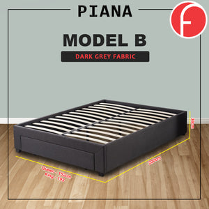 Piana Queen Size Woven Fabric Divan Bed Frame with Mattress Package