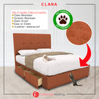 Clara Drawer Bedframe Storage Bed All Sizes - Pet-Friendly Option / Mattress Option