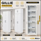 Gillie Series 2 Doors Tall Wardrobe with Top Cabinet Fully Laminated Back in 6 Colours