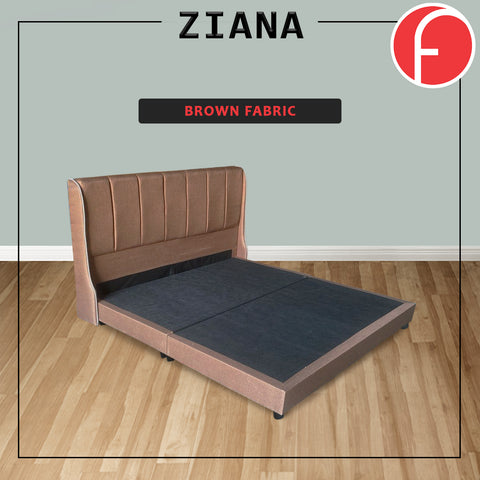 Image of Ziana Queen Size Woven Fabric Divan Bed Frame with Mattress Package