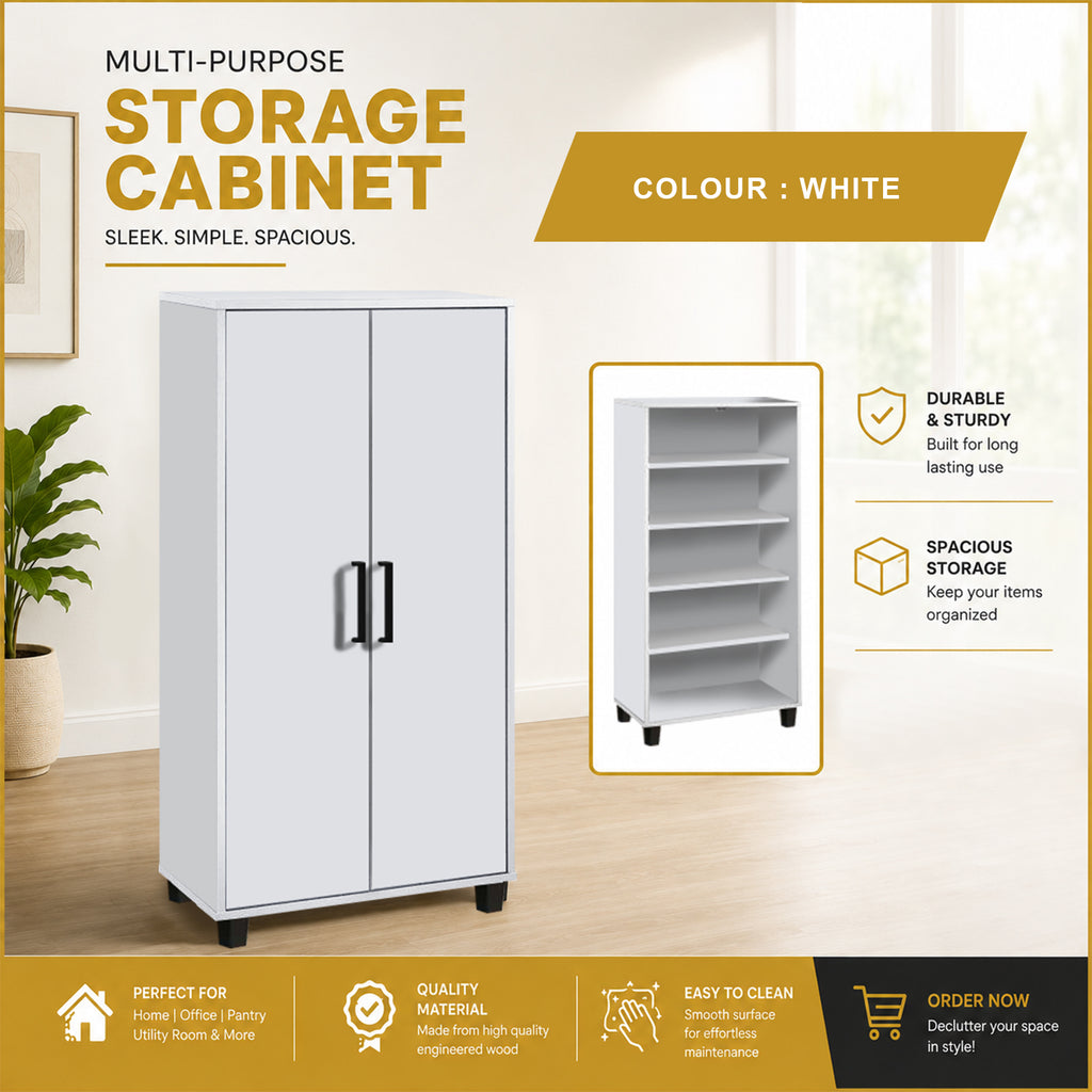 Ishani Shoe Cabinet Carb-P2 Certified Laminated Board Fully Laminated Back Panel