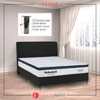 OrthoCoil Yesha Divan Bed Fabric/Faux Leather in 3 Colours All Sizes Available - With Mattress Add-On