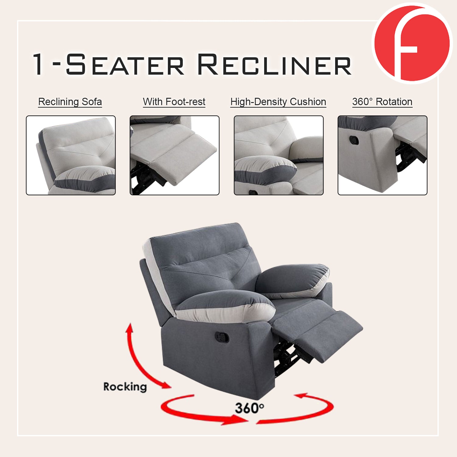 Tanji 1S Recliner 2S/3S Sofa and Coffee Table with Stool Set - PetFriendly in 2 Colours