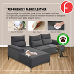 Luis Left/Right Push Back L-Shaped Sofa PetFriendly Fabric Pocket Spring  & Stain-Resist