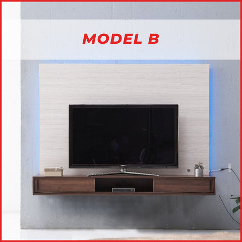 Image of Dew Series Living Room TV Console with LED Backlight in 2 Design