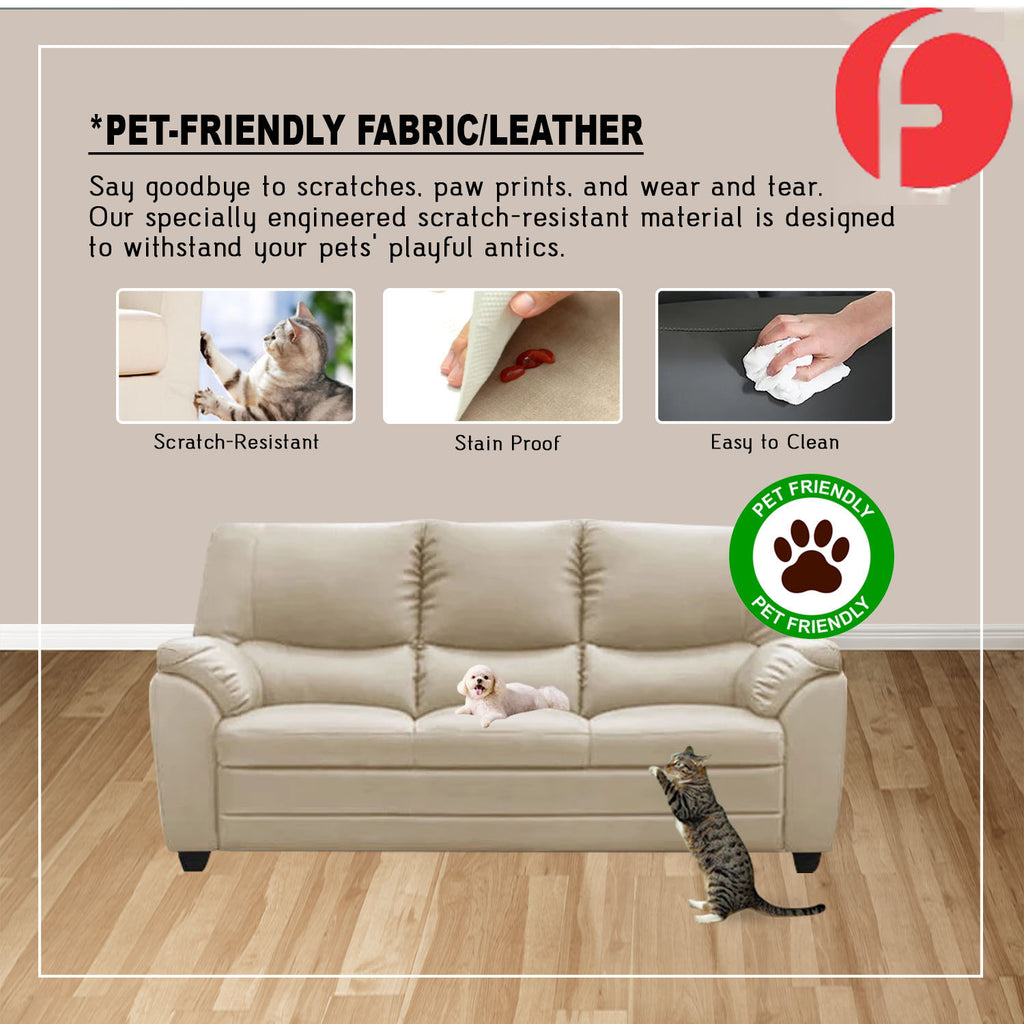 Payne 2/3-Seater Sofa High Head-Rest / High Density Foam w/ PetFriendly Options