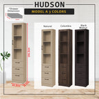 Hudson Series Open Shelves Display Cabinet Bookshelf Storage in 9 Models