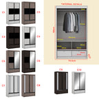 Frankfurt Series 4FT 2-Door Sliding Door Wardrobe in 50 Models Available