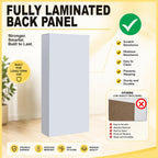 Moira CARB-P2 Certified Board 2-5 Doors  Scratch-Resist Wardrobe w/ Drawers White Colour