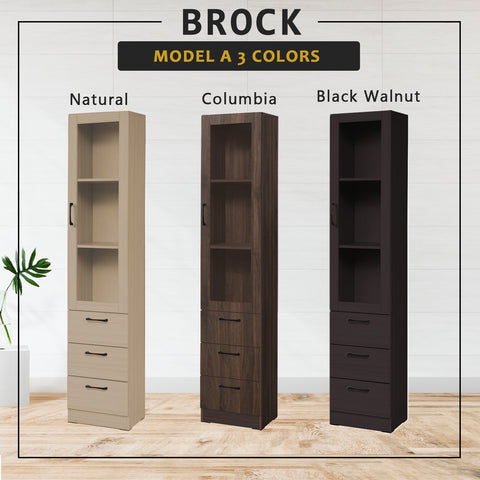 Image of Brock Series Open Shelves Display Cabinet Bookshelf Storage in 3 Colours