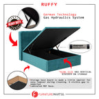 DR CHIRO Ruffy 14" SBD Storage Bed Frame Fabric/Faux Leather in 3 Colours - With Mattress Option