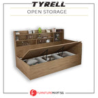 Tyrell Storage Bed / Fully Laminated Eco Board in 4 Colour - w/ Mattress Option
