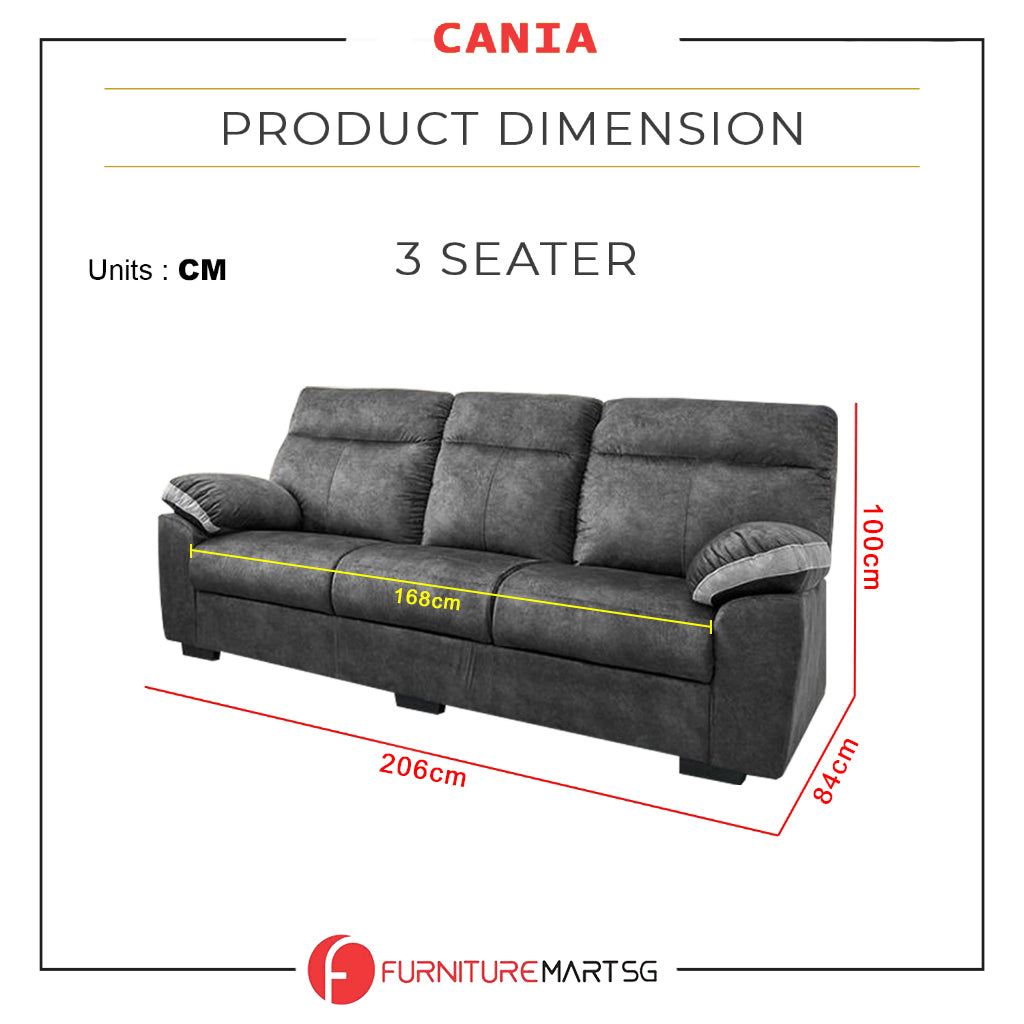 Cania 2/3-Seater Sofa Fabric ZigZag Spring and Pocket Spring Sofa - Pet-Friendly Option