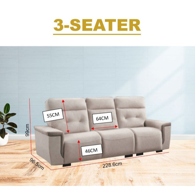 Dally High Back 2-Seater/3-Seater Sofa - w/ Pet Friendly Scratch Resistant Material Options