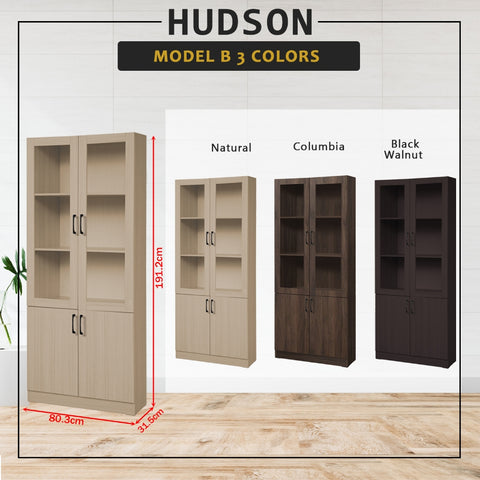 Image of Hudson Series Open Shelves Display Cabinet Bookshelf Storage in 9 Models